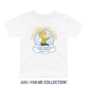 This Little Light of Mine T-shirt -Boys Toddler Christian T-shirt (White-blonde)